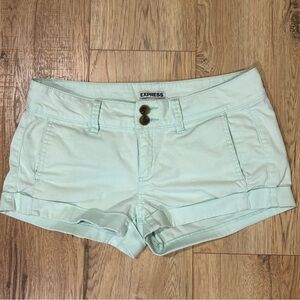 Express Short Shorts, Light Mint Green, size 4